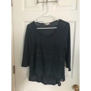 Navy Lace Top